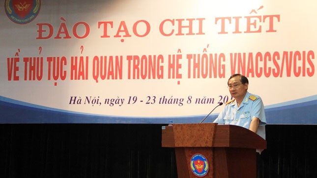 Tổng cục trưởng Tổng cục Hải quan phát biểu tại lớp đào tạo chi tiết tổ chức hồi tháng 8/2013. 