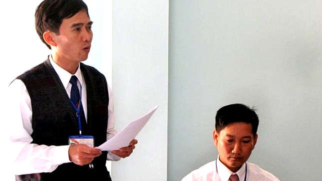  Các cán bộ TGPL tỉnh Khánh Hòa đang tham gia tố tụng tại phiên tòa