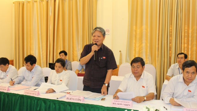 Bộ trưởng Hà Hùng Cường phát biểu tại Tổ.