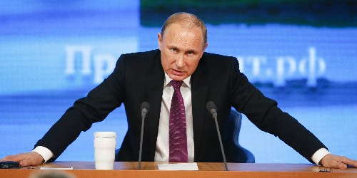 Tổng thống Nga Vladimir Putin trong cuộc họp báo thường niên hôm 18/12