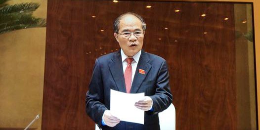 Chủ tịch QH Nguyễn Sinh Hùng phát biểu trong phiên họp sáng nay