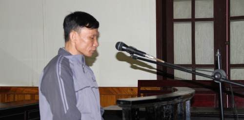 Nguyễn Danh Thu tại phiên tòa xét xử