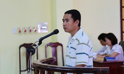 Bị cáo Phan Tấn Nghĩa trong phiên sơ thẩm ngày 4/9/2015