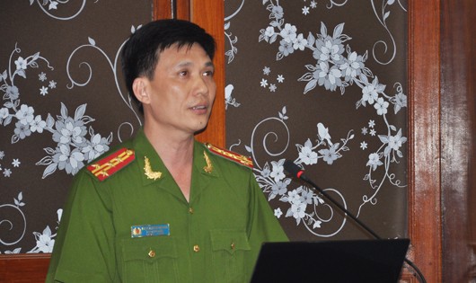 Đại tá Phạm Trường Giang – Phó Giám đốc Công an tỉnh Hải Dương trong lễ bảo vệ luận án Tiến sỹ tại HVCSND.