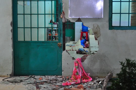 Một căn phòng bị phá của Trung tâm cai nghiện Đồng Nai