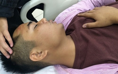 PV Nguyễn Tùng đang điều trị tại Bệnh viện