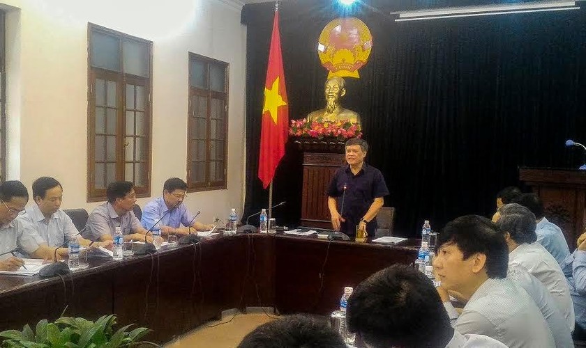 Phó chủ tịch Nguyễn Xuân Bình phát biểu tại buổi họp báo.