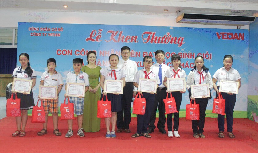 Vedan Việt Nam tuyên dương 700 con em công nhân viên có thành tích xuất sắc trong học tập