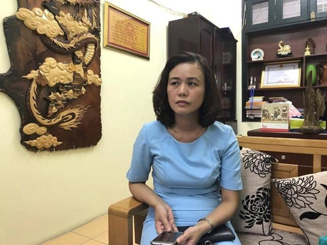 Bà Nguyễn Thị Thúy Hà, Phó chủ tịch UBND phường Văn Miếu, người được nhắc tên trong câu chuyện của chị Vũ Thanh Hoa. Ảnh: Thanh Hoa.