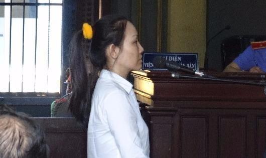 Bị cáo Trang tại phiên tòa.