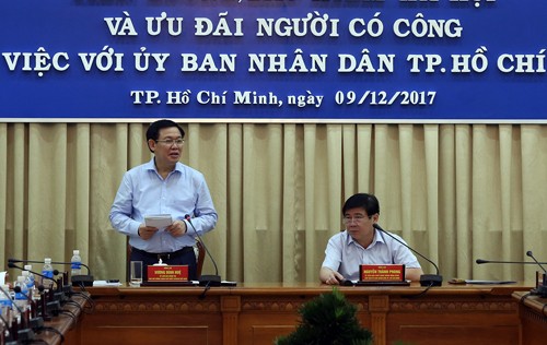 Phó Thủ tướng Vương Đình Huệ phát biểu tại cuộc làm việc. Ảnh: VGP/Thành Chung