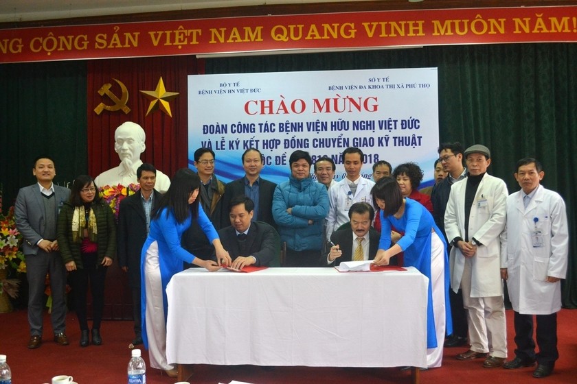 Bệnh viện Đa khoa thị xã Phú Thọ nhận chuyển giao nhiều kỹ thuật mới của Bệnh viện Việt Đức