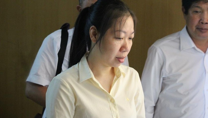 Bị cáo Lê Thị Minh Hiền tại tòa.