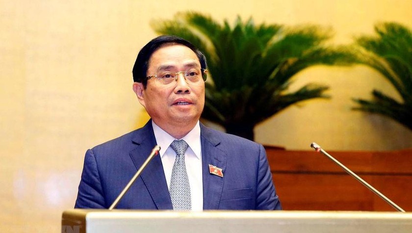 Thủ tướng Phạm Minh Chính phát biểu tại phiên họp Quốc hội ngày 22/7.
