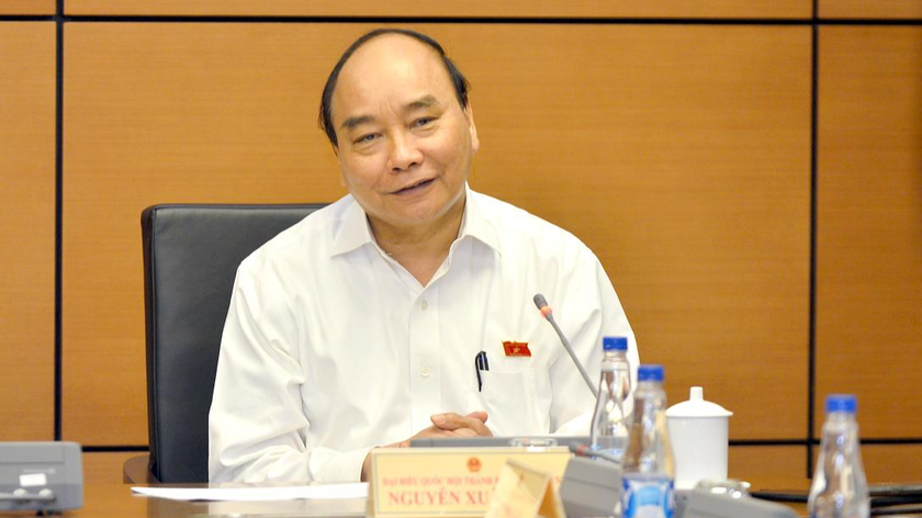  Chủ tịch nước Nguyễn Xuân Phúc phát biểu tại phiên họp.