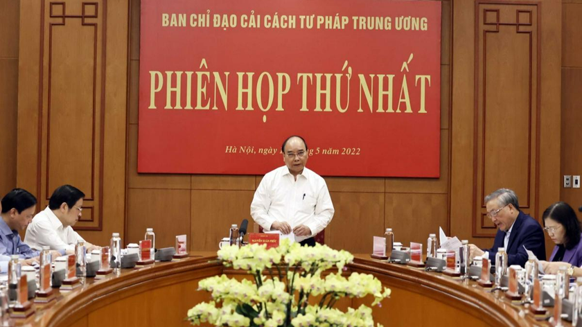 Chủ tịch nước Nguyễn Xuân Phúc phát biểu tại Phiên họp.