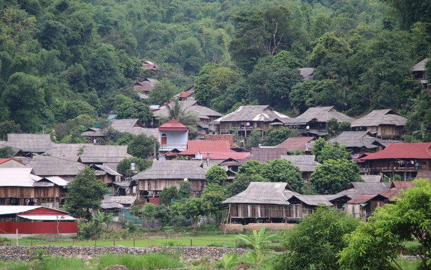 Bản làng yên bình ở Sơn La.