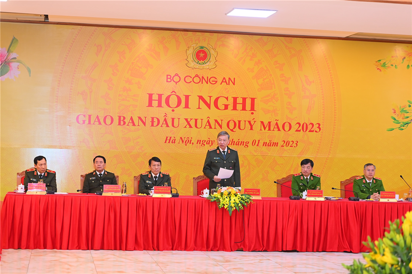 Bộ trưởng Tô Lâm phát biểu tại Hội nghị giao ban.