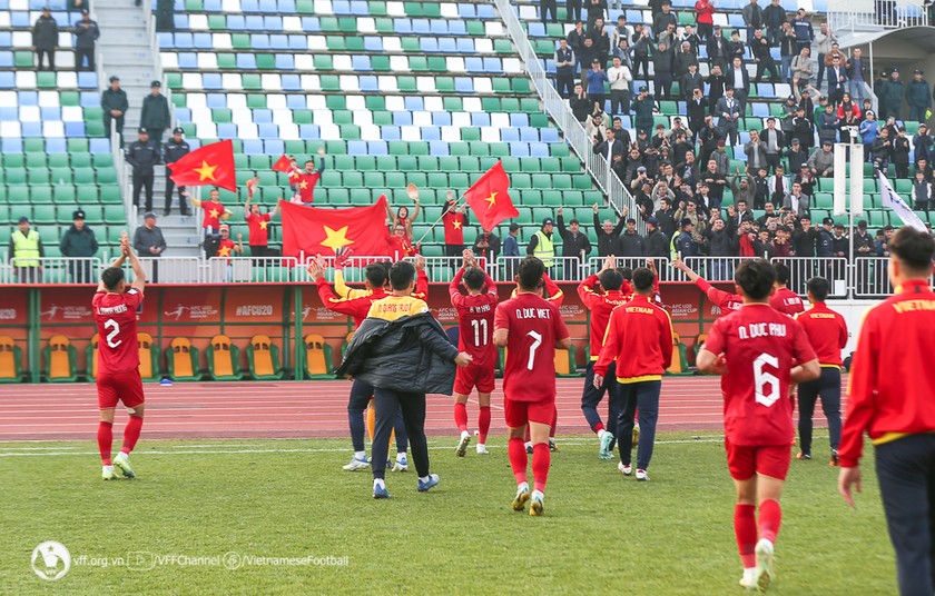 U20 Việt Nam gây ấn tượng trong trận ra quân tại VCK U20 châu Á 2023. (ảnh: VFF)