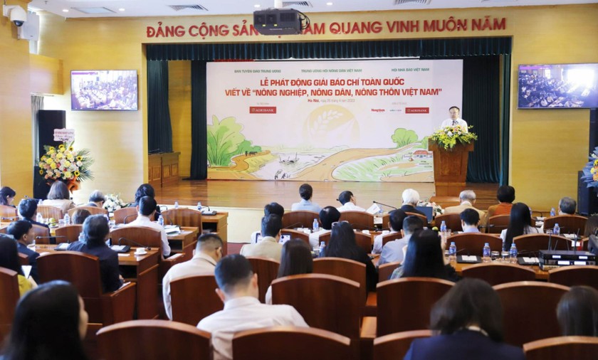Toàn cảnh lễ phát động Giải báo chí toàn quốc viết về “Nông nghiệp, nông dân, nông thôn Việt Nam”