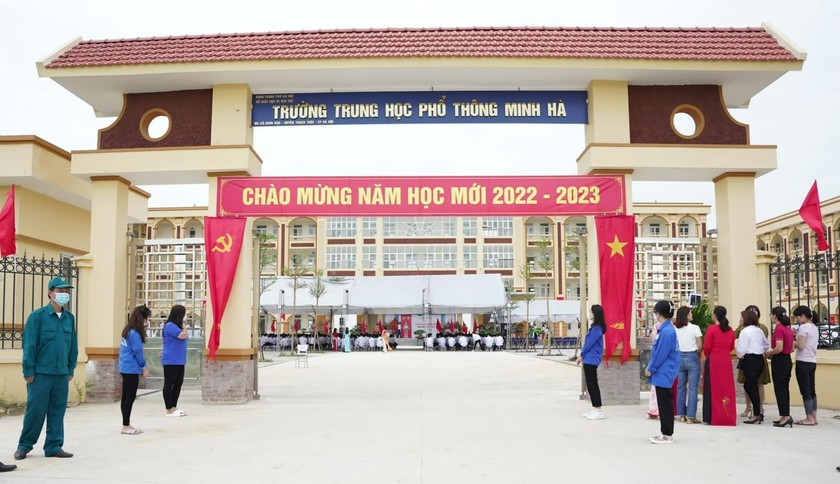 Trường THPT Minh Hà mới thành lập, nhưng đứng đầu về số nguyện vọng thí sinh đăng ký tại khu vực tuyển sinh số 9 của thành phố Hà Nội.