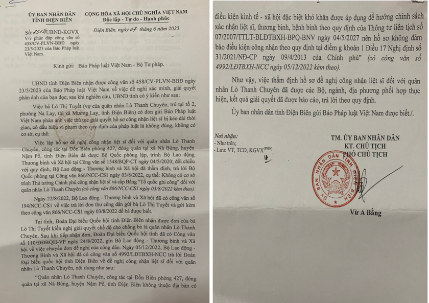 UBND tỉnh Điện Biên trả lời đơn của bà Lò Thị Tuyết