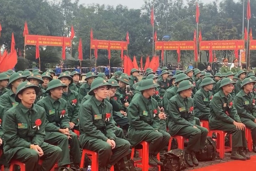 Lễ giao, nhận quân năm 2024 được Hà Tĩnh triển khai chu đáo. 