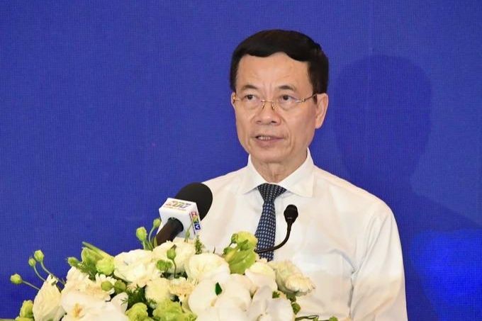 Bộ trưởng Bộ TT-TT Nguyễn Mạnh Hùng cho rằng đầu tư vào công nghệ số, nhân lực số, dữ liệu số và đổi mới sáng tạo số là đầu tư vì tương lại báo chí (Ảnh: Việt Dũng/Báo SGGP).