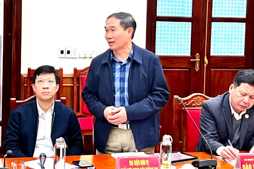 Phó Giám đốc Sở Nội vụ TP Hải Phòng Trần Quang Trung thông tin về tình hình kết quả thực hiện sắp xếp đơn vị hành chính cấp huyện, cấp xã.