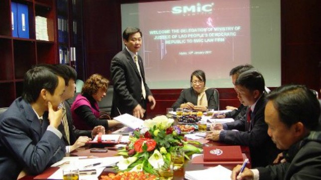 Công ty Luật SMiC làm việc với đoàn cán bộ Tư pháp Lào sang thăm Việt Nam