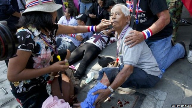 Biểu tình tại Thái Lan, 28 người bị thương