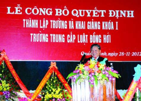 Bộ trưởng Bộ Tư pháp Hà Hùng Cường phát biểu chỉ đạo tại Lễ Công bố Quyết định thành lập