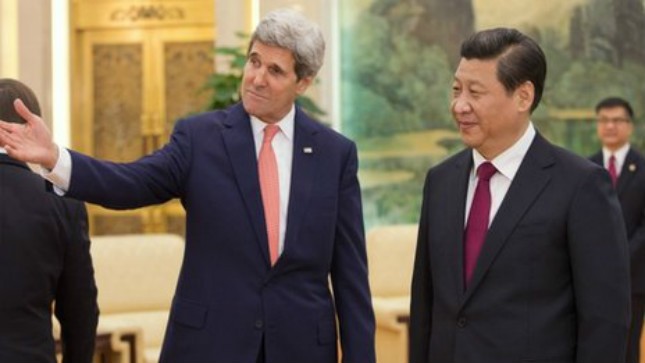 Ngoại trưởng Mỹ Kerry và Chủ tịch Trung Quốc Tập Cận Bình