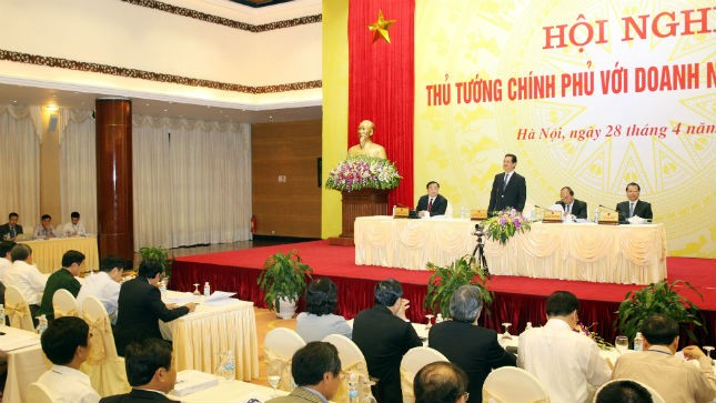 Thủ tướng Nguyễn Tấn Dũng phát biểu tại hội nghị. Ảnh: TTXVN