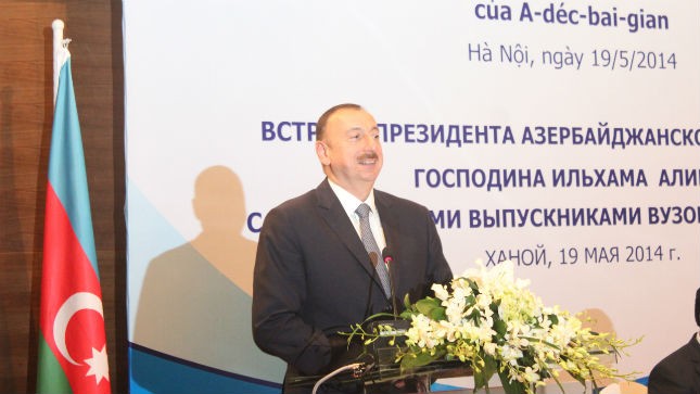 Tổng thống Azerbaijan Ilham Aliyev tại cuộc gặp