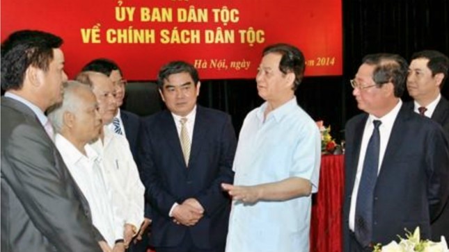 Thủ tướng Nguyễn Tấn Dũng làm việc với Hội đồng Dân tộc của Quốc hội và Ủy ban Dân tộc về chính sách dân tộc