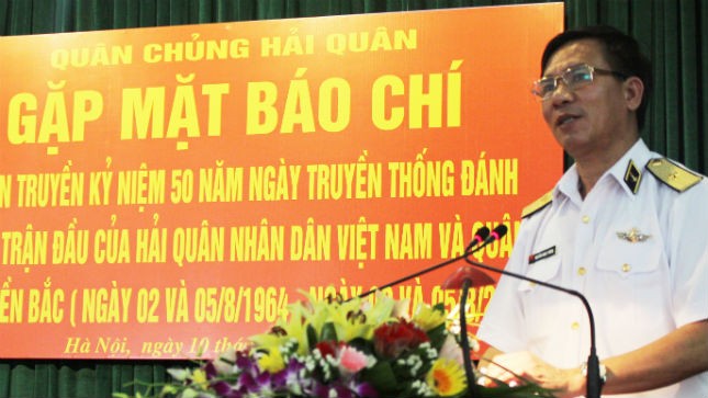 Chuẩn Đô đốc Nguyễn Ngọc Tương cho biết Quân chủng Hải quan đang triển khai nhiều hoạt động kỷ niệm 50 năm Ngày truyền thống đánh thắng trận đầu