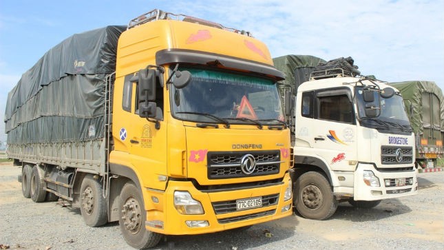 Các xe quá tải bị bắt giữ tại Hà Tĩnh