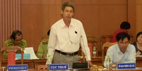 Ông Lương Đình Đường, Phó cục trưởng Cục Thuế tỉnh Quảng Nam trả lời vụ nợ thuế của Tập đoàn Besra Việt Nam tại buổi họp báo chiều ngày 30/9