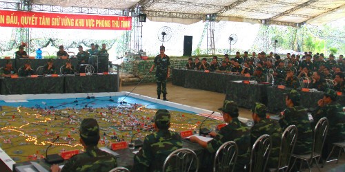 Chỉ huy trưởng Bộ CHQS tỉnh Thái Bình thông qua quyết tâm tác chiến phòng thủ