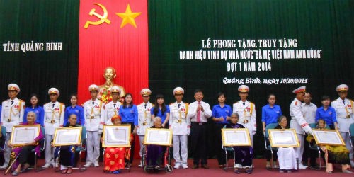 Quảng Bình: Phong và truy tặng danh hiệu “Bà mẹ Việt Nam Anh hùng” cho 86 mẹ