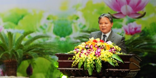 Bộ trưởng Bộ Tư pháp Hà Hùng Cường phát biểu lại Lễ hưởng ứng Ngày Pháp luật nước CHXHCN Việt Nam năm 2014 và phát động Cuộc thi viết “Tìm hiểu Hiến pháp nước CHXHCN Việt Nam”