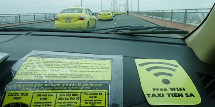 Cung cấp dịch vụ wifi miễn phí, taxi Tiên Sa muốn nắm ưu thế cạnh tranh