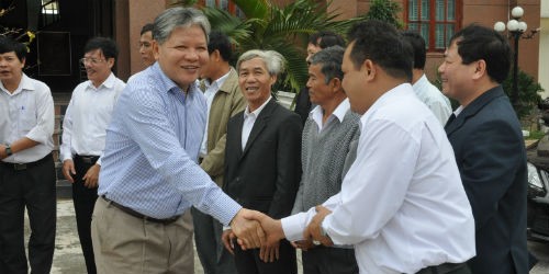Bộ trưởng Hà Hùng Cường đến thăm, động viên cán bộ, công chức Cục Thi hành án dân sự tỉnh Bình Định