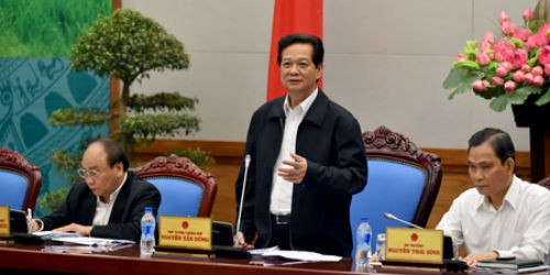 Thủ tướng Nguyễn Tấn Dũng phát biểu chỉ đạo tại Hội nghị trực tuyến về cải cách thủ tục hành chính