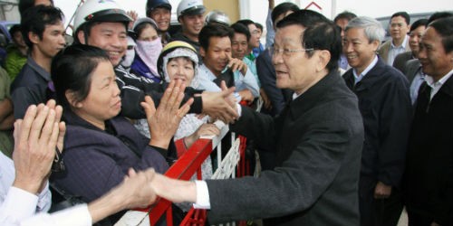 Chủ tịch nước Trương Tấn Sang thăm và làm việc tại Hải Phòng