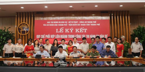Lễ ký Quy chế phối hợp liên ngành trong công tác THADS tại Hà Nội. (Ảnh minh họa)