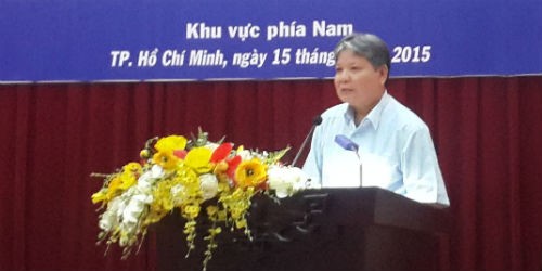 Bộ trưởng Bộ Tư pháp Hà Hùng Cường phát biểu tại Hội nghị