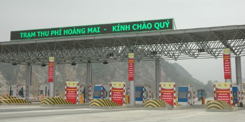 Trạm thu phí Hoàng Mai (Nghệ An) trên quốc 1A - một trong 3 địa điểm được lựa chọn áp dụng công nghệ thu phí không dừng