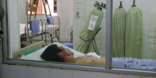 Đối tượng Sơn đang được theo dõi tại khoa ngoại bệnh viện đa khoa tỉnh Sóc Trăng